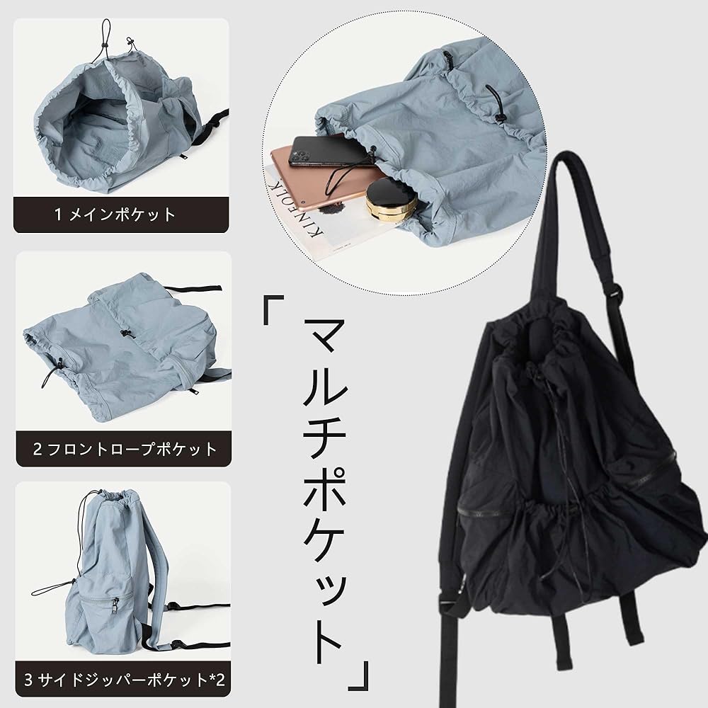 LOTSYOU リュック バックパック レース 花柄 ホワイト通勤 大容量